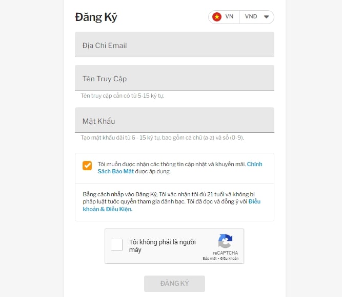 Cách đăng ký tài khoản tại 188Bet chơi cá cược online cho newbie